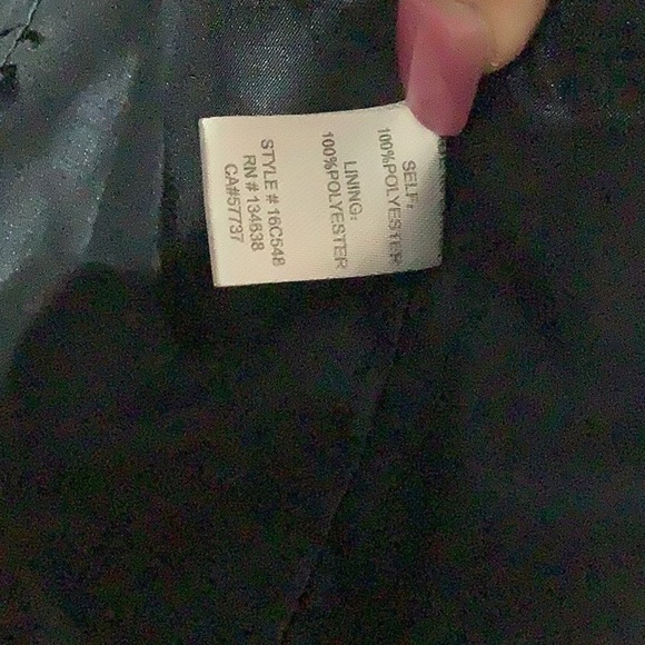 JustFab - Sz M - lightweight faux suede Navy Fringe Jacket with side pockets - Picture 7 of 9